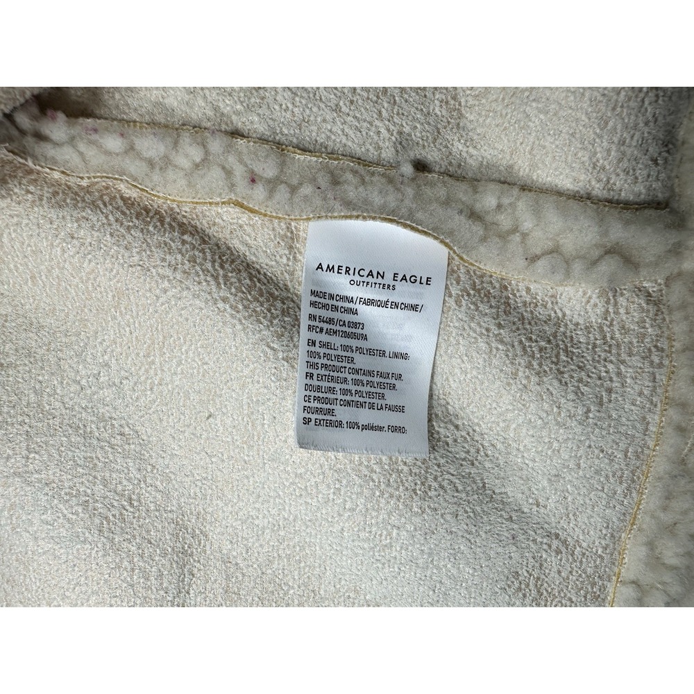 American Eagle Outfitters‎ Lined Faux Sherpa Trucker Jacket Size Large - Picture 10 of 12